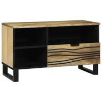 Mediakast met lade met plank met opslag Bruin 80 x 33.5 x 46 cm massief mangohout