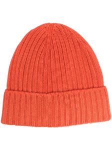 Dell'oglio bonnet nervuré en cachemire - Orange