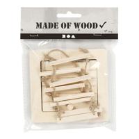 Creativ Company Mini houten zolderluik en touwladder Creativ Company Mini houten zolderluik en touwladder