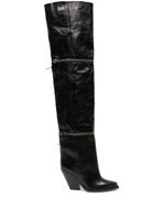 ISABEL MARANT cuissardes Lelodie 100 mm en cuir - Noir