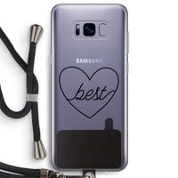 Best heart black: Samsung Galaxy S8 Plus Transparant Hoesje met koord