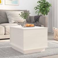 Salontafel 40x50x35 cm massief grenenhout wit