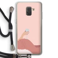 Wine: Samsung Galaxy A8 (2018) Transparant Hoesje met koord Wine: Samsung Galaxy A8 (2018) Transparant Hoesje met koord