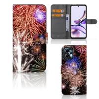 Motorola Moto G13 | G23 | Wallet Case | met Pasjes | Vuurwerk Motorola Moto G13 | G23 | Wallet Case | met Pasjes | Vuurwerk