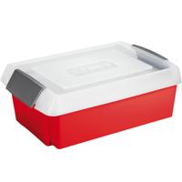 Sunware opslagbox - 30 liter - rood - 60 x 40 x 17 cm - kunststof - met hoge deksel
