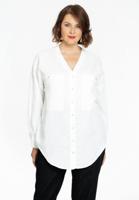 Yoek Blouse oversized | Wit | Maat 58/60