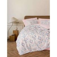 Beddengoedset - 1 dekbedovertrek 220 x 240 cm + 2 kussenslopen 60 x 60 cm - 100% katoen - Zalm