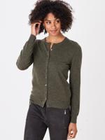 Basic cashmere cardigan met ronde hals van organisch cashmere