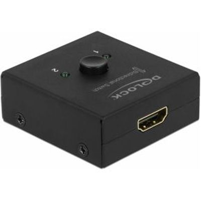 Delock 64072 HDMI 2 - 1 schakelaar bidirectioneel 4K 60 Hz compact