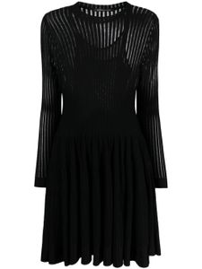 Antonino Valenti robe Claretta à design nervuré - Noir