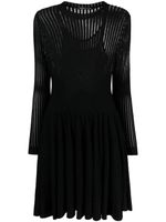 Antonino Valenti robe Claretta à design nervuré - Noir