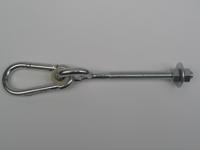 Schommelhaak m12x250 mm elektrolitisch verzinkt lengte tot oog 140 mm - Hermic