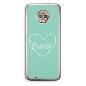 Friends heart pastel: Motorola Moto G6 Transparant Hoesje