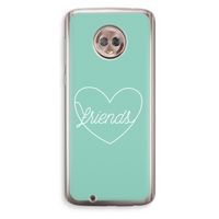 Friends heart pastel: Motorola Moto G6 Transparant Hoesje