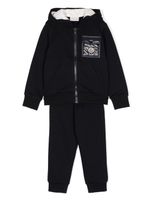 Moncler Enfant survêtement en coton à patch logo - Noir