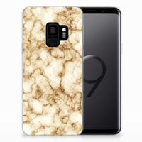 Samsung Galaxy S9 TPU Siliconen Hoesje Marmer Goud - thumbnail