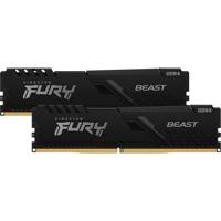 Kingston FURY 32 gb ddr4-3200 (2x 16 gb) kit werkgeheugen (zwart, kf432c16bb1k2/32, beast, xmp 2.0)