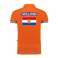 Luxe Holland supporter poloshirt - 200 gr katoen - heren - oranje - Nederland - Koningsdag kleding