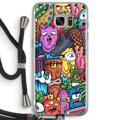 Vexx Mixtape: Samsung Galaxy S7 Edge Transparant Hoesje met koord