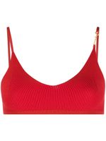 Jacquemus haut crop Pralu à plaque logo - Rouge