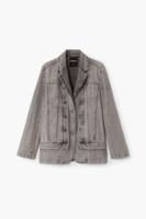 Versleten denim blazer - BLACK - L