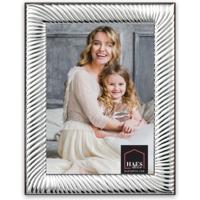 Haes Deco Verzilverde Fotolijst Trevisio voor een foto van 20x25 cm - Fraai Verzilverd met luxe Houten achterzijde en standaard om neer te zetten