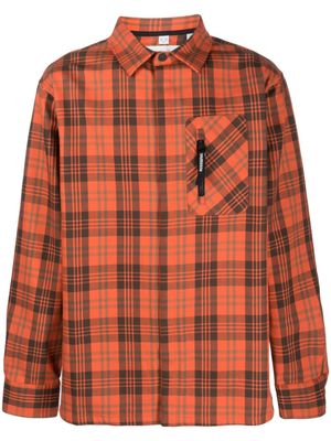 Rossignol chemise en coton à carreaux - Orange