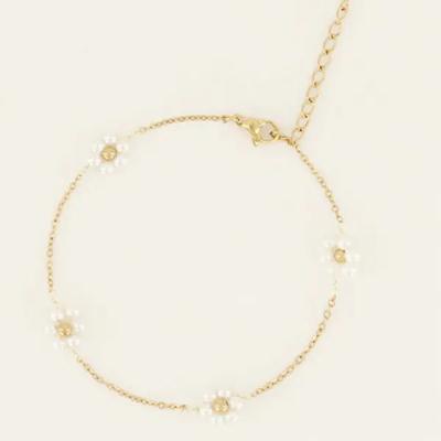 'My Jewellery - Armband Pearl Flower - Goudkleurig' kopen? | FOR YOU GIFTS