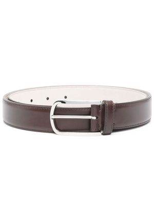 Brunello Cucinelli ceinture en cuir à boucle - Marron