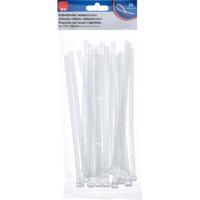 Max Hauri 136684 Kabelbinder 200 mm 7.5 mm Wit Hersluitbaar 20 stuk(s)