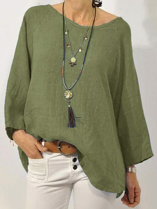 Casual Solid Long Sleeve Top