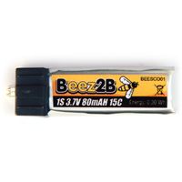 Beez2B 80mAh 1S 3.7V 15C LiPo accu - Scout CX - Mini Vapor - thumbnail