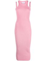 Blumarine robe sans manches à design nervuré - Rose