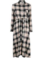 Woolrich check shirt dress - Noir - thumbnail