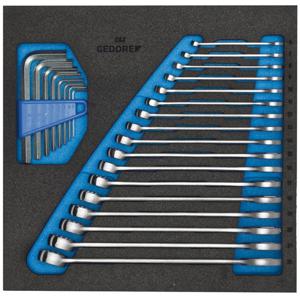 Gedore 2308878 1500 CT2-7 Ring-steeksleutelset 25-delig Sleutelbreedte (metrisch) (alleen voor ADT) 07 - 19 mm