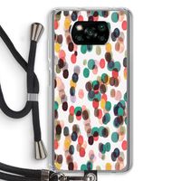 Tropical Dots: Xiaomi Poco X3 NFC Transparant Hoesje met koord Tropical Dots: Xiaomi Poco X3 NFC Transparant Hoesje met koord