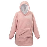 Oversized fleece hoodie oudroze - Unique Living