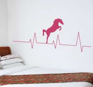 Muursticker hartslag paard