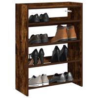 VidaXL Schoenenrek 60x25x81 cm bewerkt hout gerookt eikenkleurig