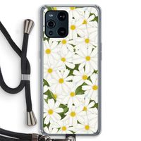 Summer Daisies: Oppo Find X3 Pro Transparant Hoesje met koord
