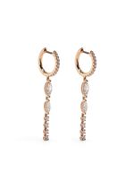 Anita Ko boucles d'oreilles en or rose 18ct pavées de diamants