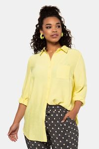 Ulla Popken Blouse, afgeronde zoom, borstzakje - Grote Maten