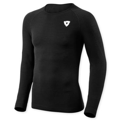 REV'IT! Heliox Shirt, Thermoshirt voor op de moto, Zwart