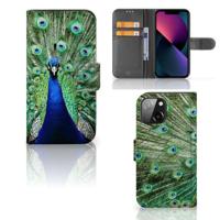 iPhone 13 Mini | Telefoonhoesje | Met pasjeshouder | Pauw