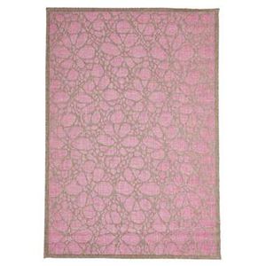 Floorita binnen/buitenvloerkleed Fiore - roze - 135x190 cm - Leen Bakker