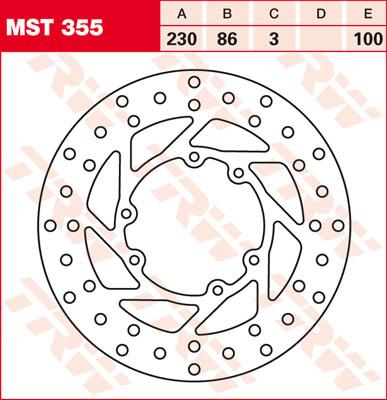 TRW Remschijf, remschijven voor de moto, MST355