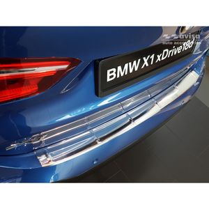 RVS Bumper beschermer passend voor BMW X1 (F48) M-Pakket 2015- 'Ribs' AV235415