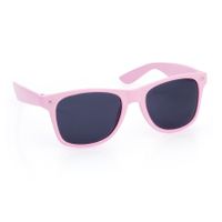 Hippe party zonnebril - lichtroze - plastic - volwassenen - donkere glazen