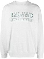 Sporty & Rich sweat NY Racquet Club à logo imprimé - Gris