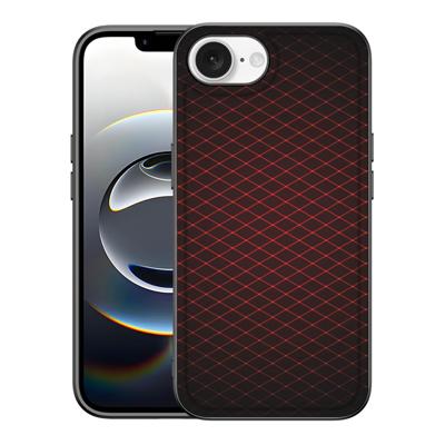 iPhone 16e Back Case Geruit Rood iPhone 16e Back Case Geruit Rood
